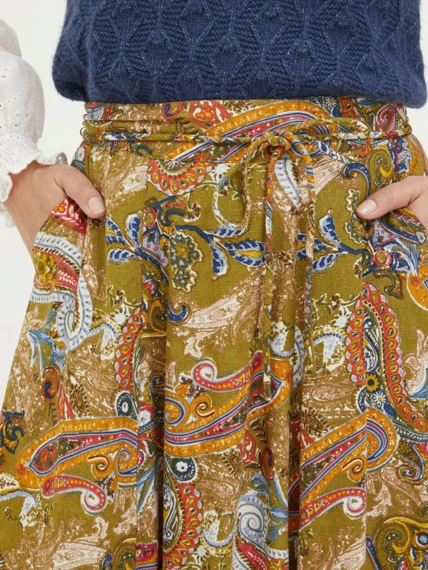 Amelie Prairie Paisley Midi Skirt*FatFace Flash Sale