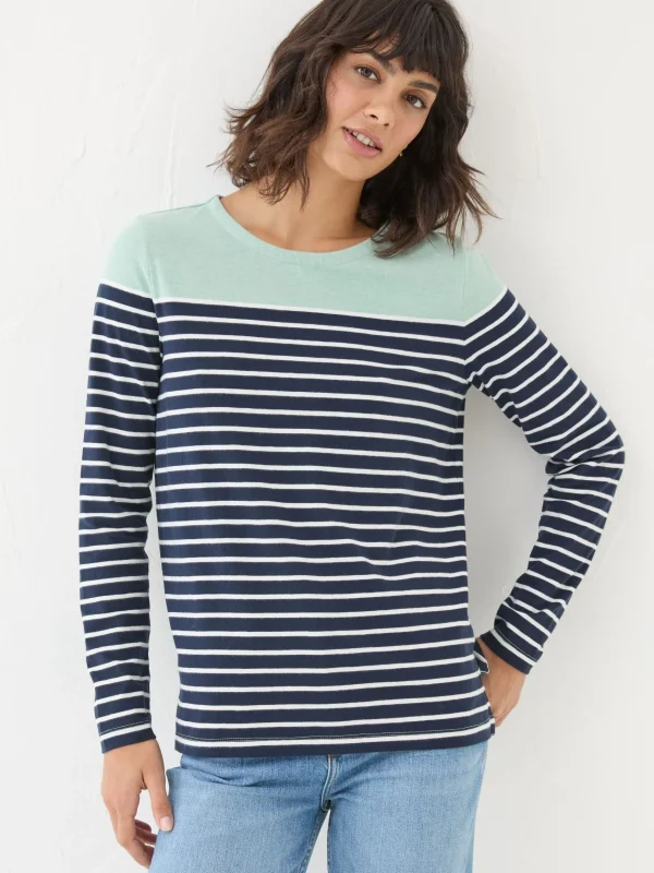 Bex Stripe Button Back Top*FatFace Online