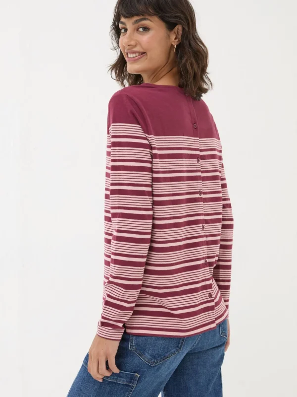 Bex Stripe Button Back Top*FatFace Online