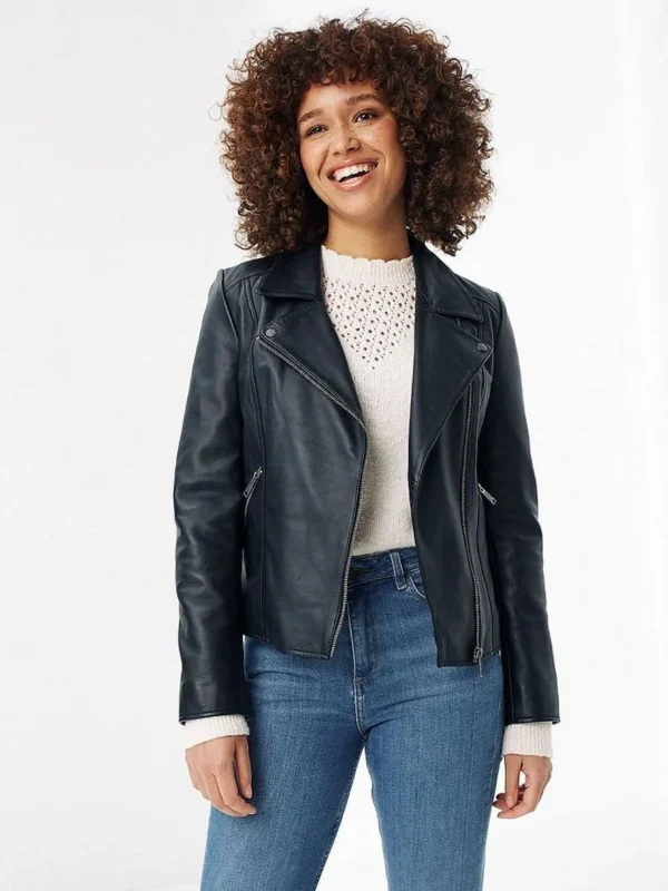 Leather Bethany Biker Jacket*FatFace Clearance