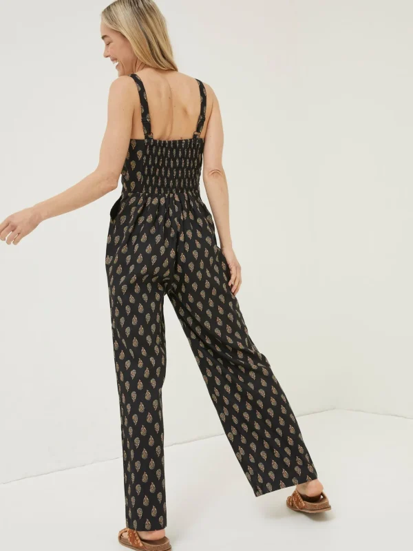 Linen Vic Woodblock Jumpsuit*FatFace Best