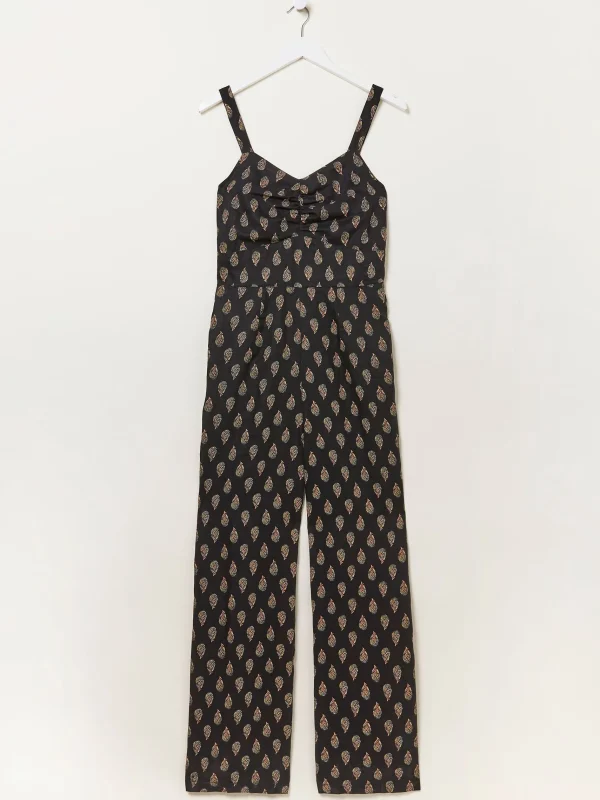 Linen Vic Woodblock Jumpsuit*FatFace Best