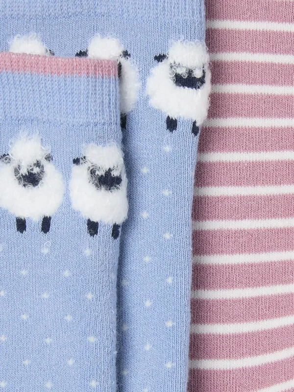 2 Pairs Of Sheep Welly Socks*FatFace Sale