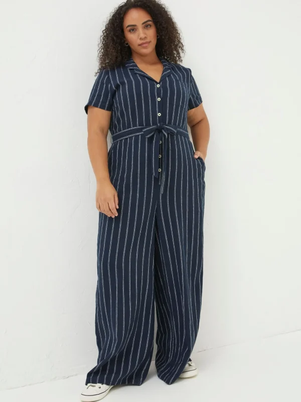 Acre Stripe Linen Blend Jumpsuit*FatFace Best