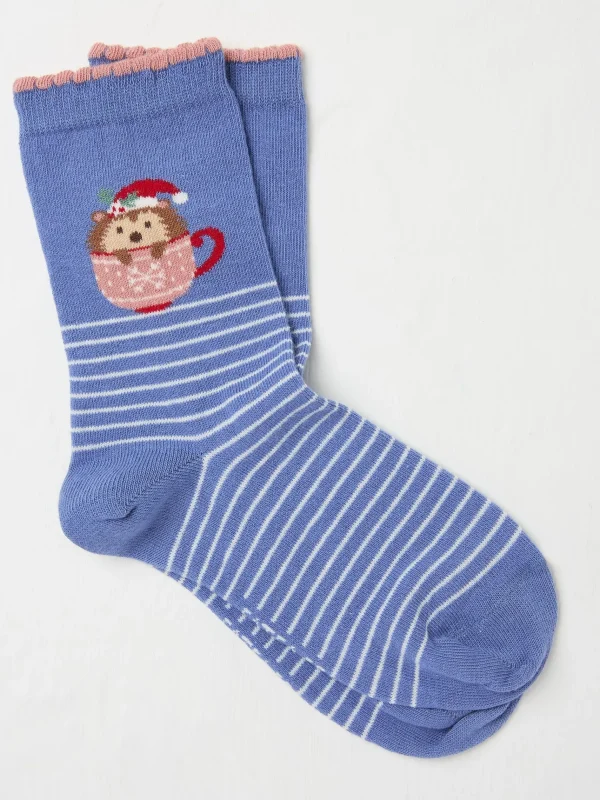 Hedgehog Mug Womens Socks 1 Pack*FatFace Shop