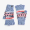 Lambswool Fairisle Fingerless Gloves*FatFace Sale