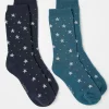 Star Womens Welly Socks 2 Pack*FatFace Hot