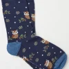 Womens Night Owl Socks 1 Pack*FatFace Sale