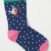 Womens Robin Spot Socks 1 Pack*FatFace New