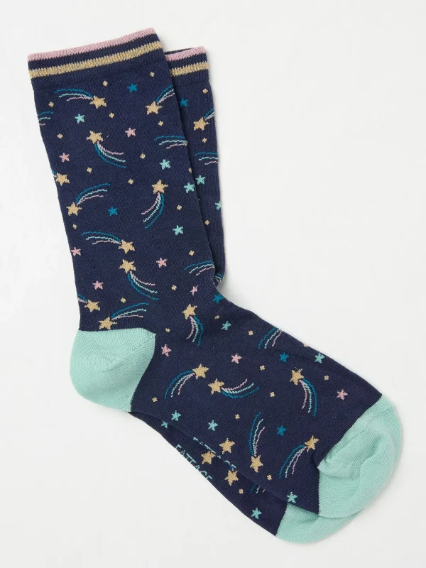 Womens Shooting Star Socks 1 Pack*FatFace Discount