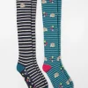 Hedgehog Knee High Welly Socks 2 Pack*FatFace Shop