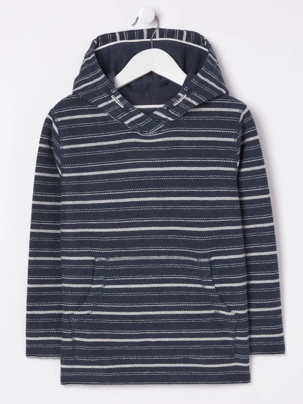 Texture Stripe Popover Hoodie*FatFace Best Sale