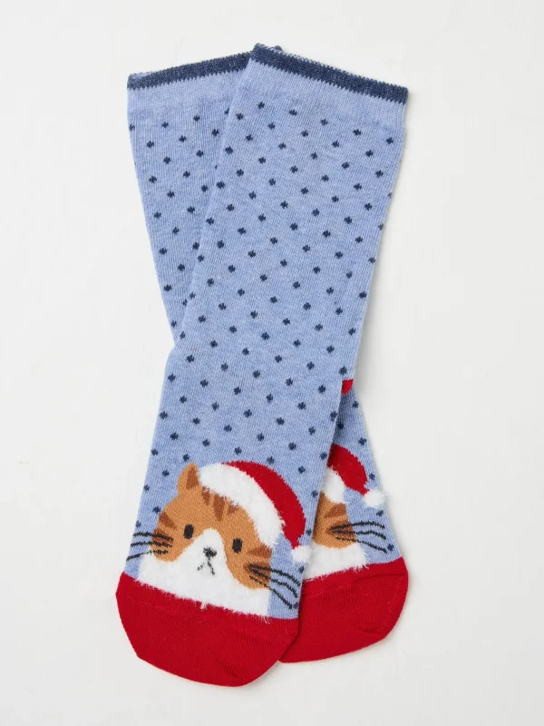 Womens Cat In A Hat Socks 1 Pack*FatFace Fashion