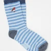 Womens Stripe Robin Socks 1 Pack*FatFace Outlet