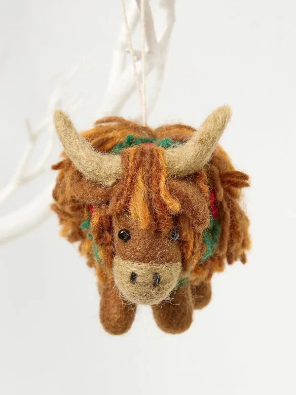 Hettie Highland Cow Christmas Decoration*FatFace Online