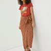 Serren Woodblock Midi Skirt*FatFace Store