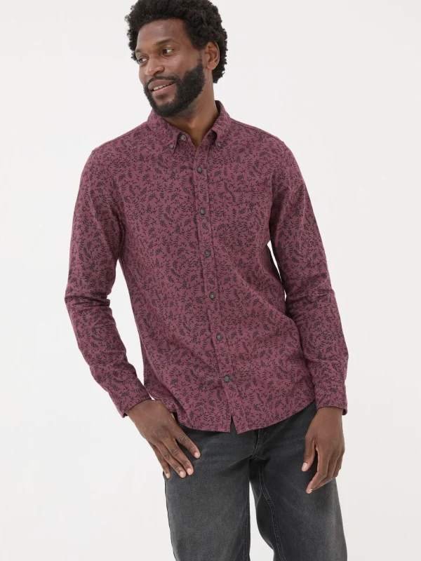 Long Sleeve Vine Print 100% Cotton Shirt*FatFace Shop