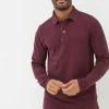 Long Sleeve Organic Pique Polo Shirt*FatFace Outlet