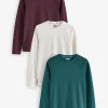 Long Sleeve 100% Cotton T-Shirts 3 Pack*FatFace Best Sale