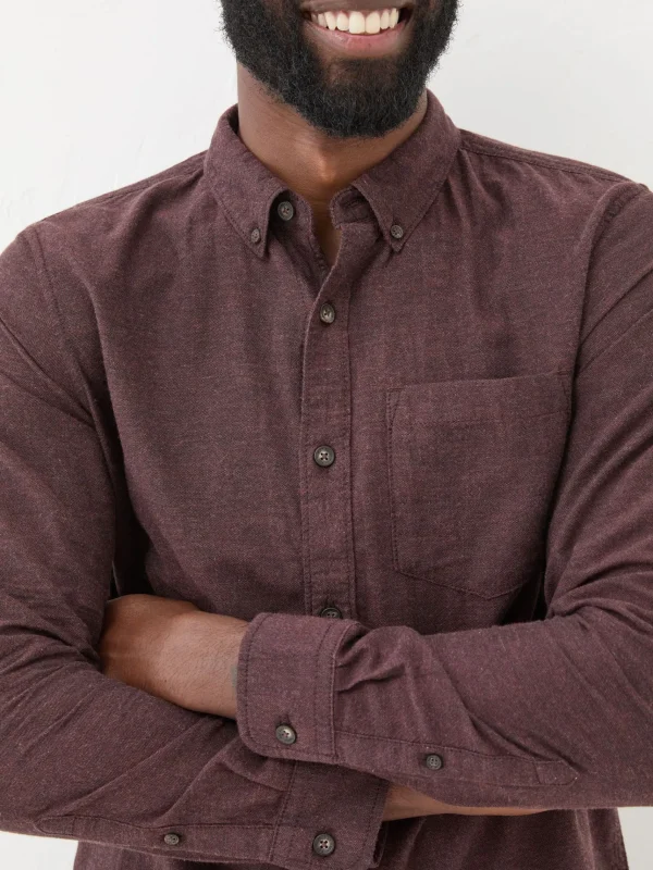 Long Sleeve Oxlow Plain 100% Cotton Shirt*FatFace Online