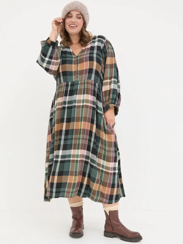 Ceil Check Dress*FatFace Flash Sale