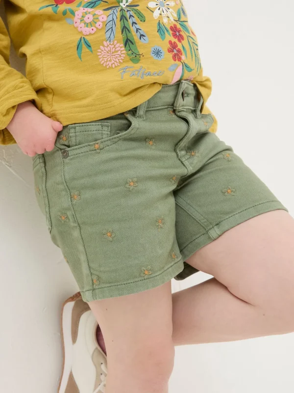 Daisy Embroidered Denim Shorts*FatFace Fashion