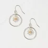 Daisy Tone Drop Earrings*FatFace Cheap