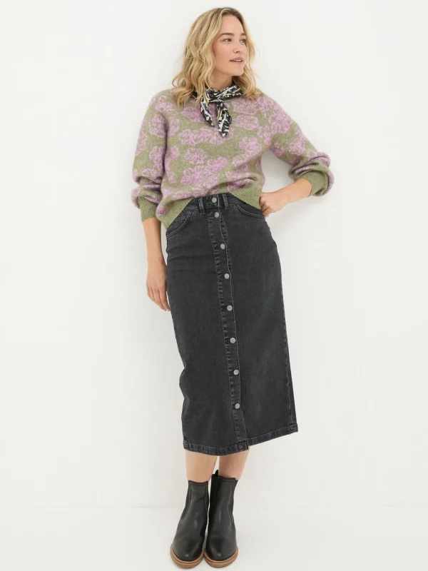 Darna Denim Midi Skirt*FatFace Store