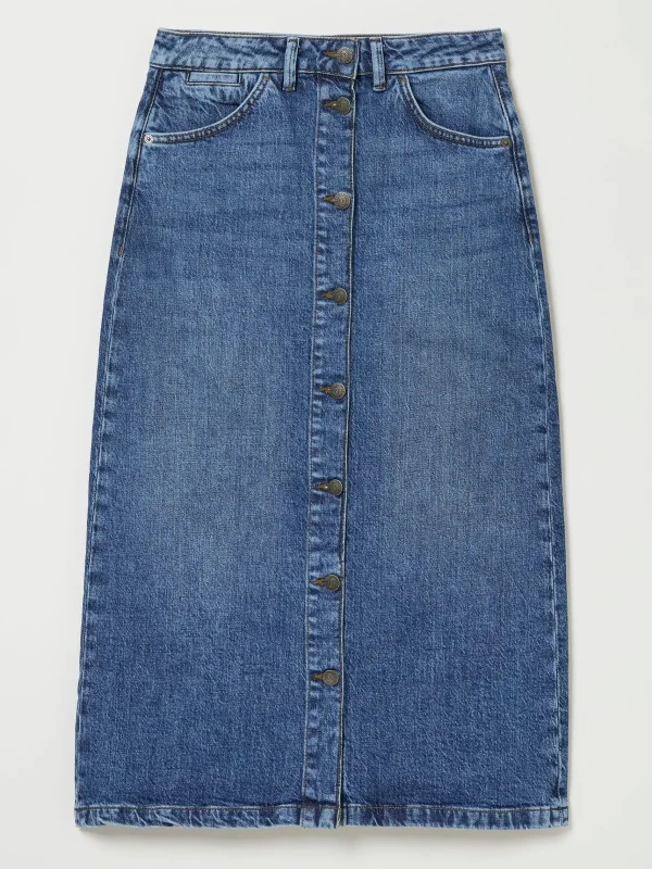 Darna Denim Midi Skirt*FatFace Store