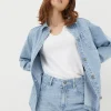 Eden Stripe Denim Worker Jacket*FatFace Clearance