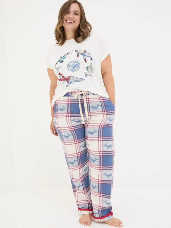 Eva Whale Jacquard Pyjama Bottoms*FatFace Best