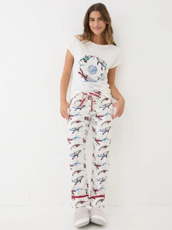 Eva Wilson The Whale Shelter Pyjama Bottoms*FatFace Sale