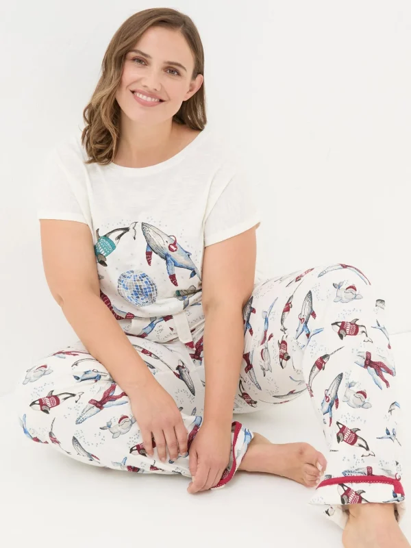 Eva Wilson The Whale Shelter Pyjama Bottoms*FatFace Sale