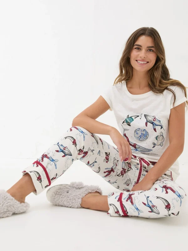 Eva Wilson The Whale Shelter Pyjama Bottoms*FatFace Sale