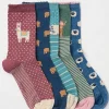 Women's Socks 5 Pack (size 4-7)*FatFace Cheap