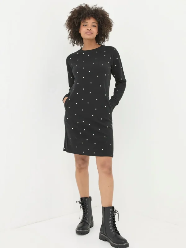 Georgia Embroidered Sweat Dress*FatFace Online