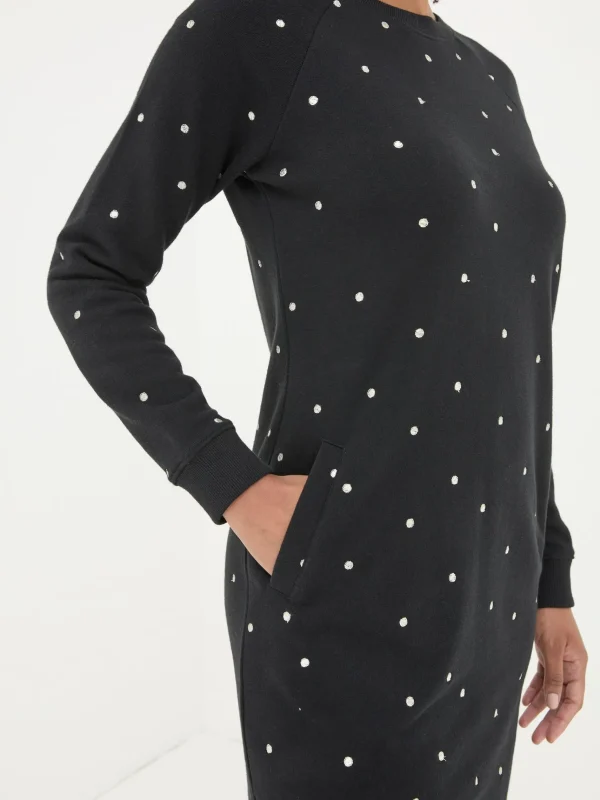 Georgia Embroidered Sweat Dress*FatFace Online