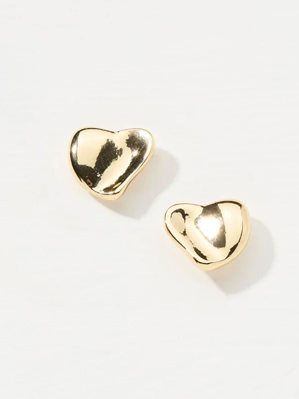 Tone Heart Studs Earrings*FatFace Clearance