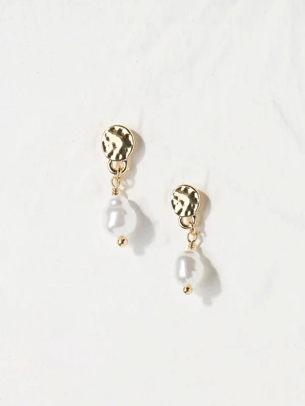 Tone Pearl Drop Earrings*FatFace Fashion