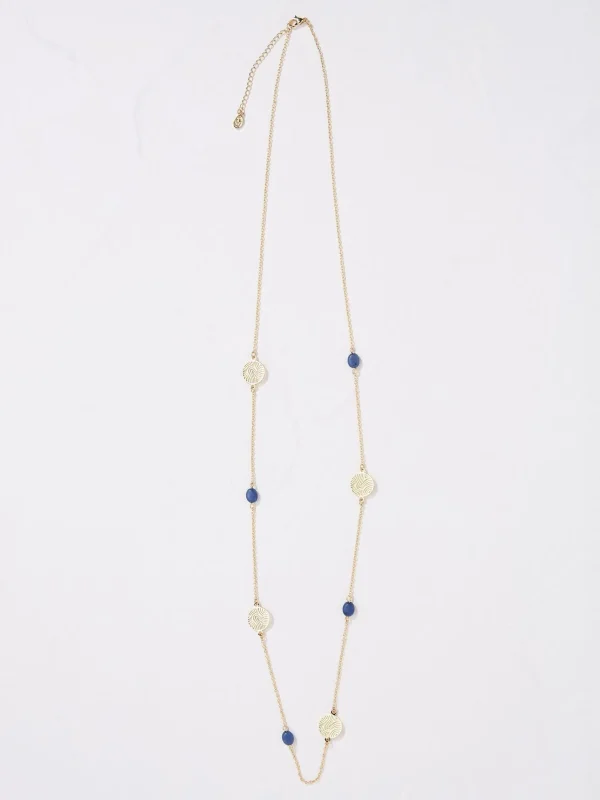 Tone Stone Disc Necklace*FatFace Hot