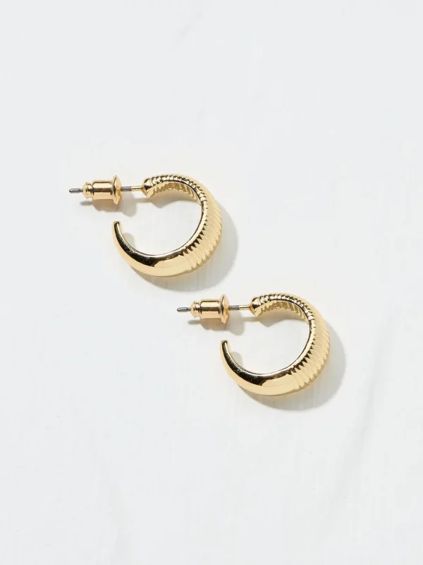 Tone Textured Hoops Earrings*FatFace Store