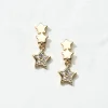 Tone Trio Star Earrings*FatFace Shop