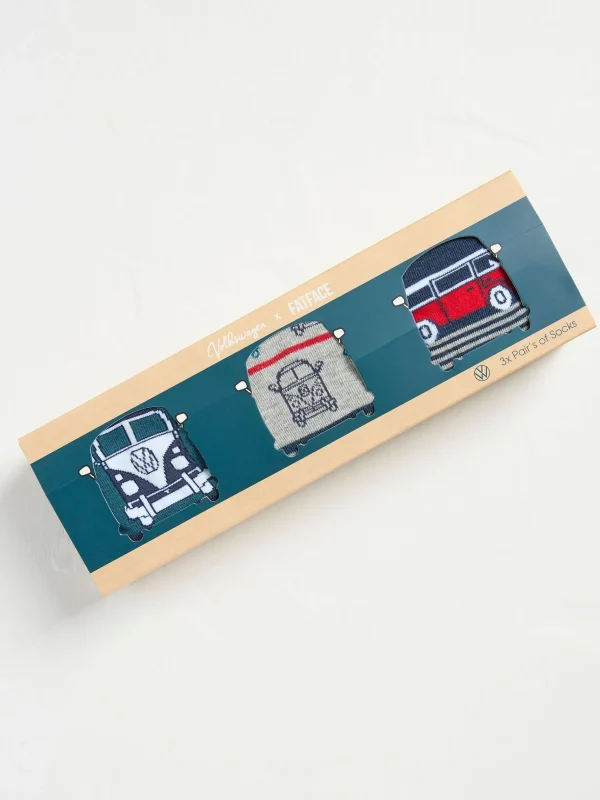 3 Pack VW Camper Socks*FatFace Cheap