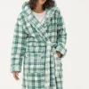 Check Borg Dressing Gown*FatFace Fashion