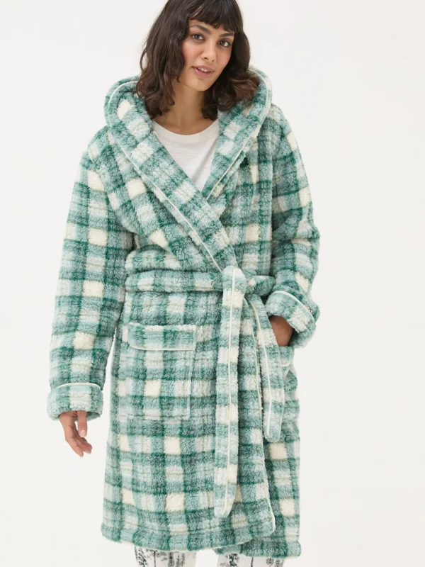 Check Borg Dressing Gown*FatFace Fashion