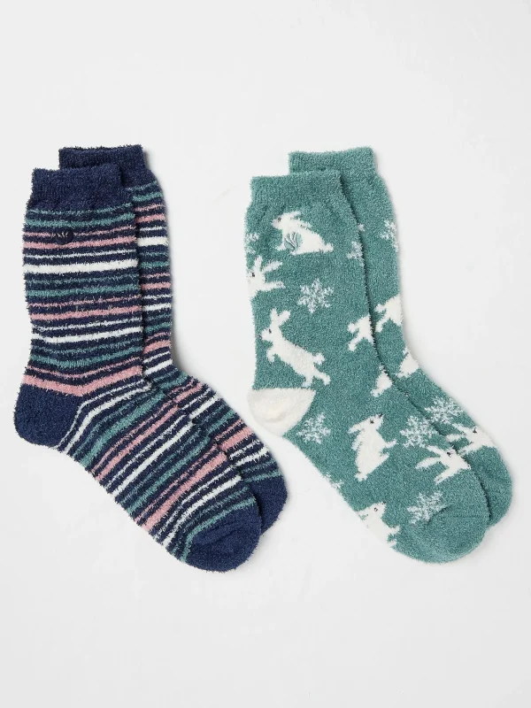 Cosy Bunny Socks 2 Pack*FatFace Store