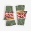 Lambswool Fairisle Fingerless Gloves*FatFace New