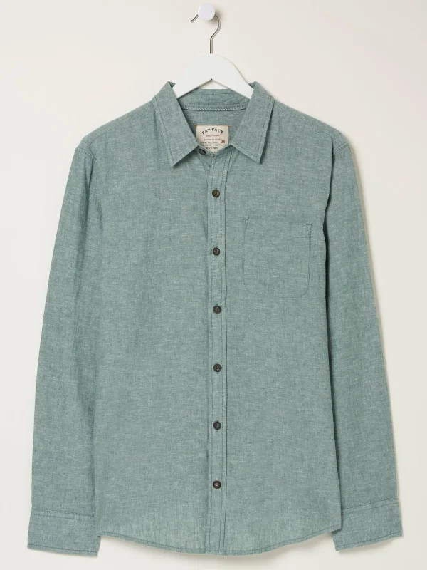 Long Sleeve Bugle Linen Cotton Shirt*FatFace Shop