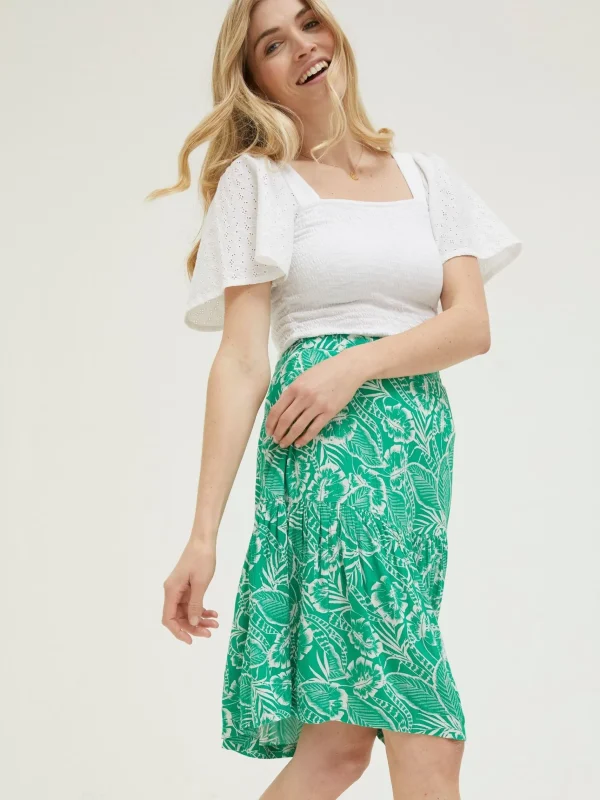 Remy Tropical Leaf Skirt*FatFace Best Sale