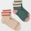 Sia Stripe Socks 2 Pack*FatFace Store